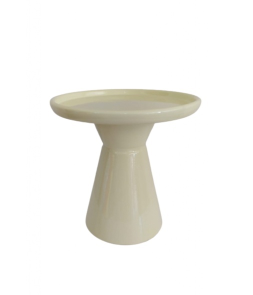 Bandeja Cone Ceramica Fosca Alta Bege - Jardim de Sonhos