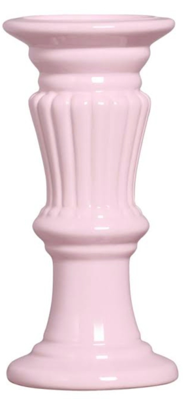 Pedestal Ceramica Rosa Claro - Jardim de Sonhos