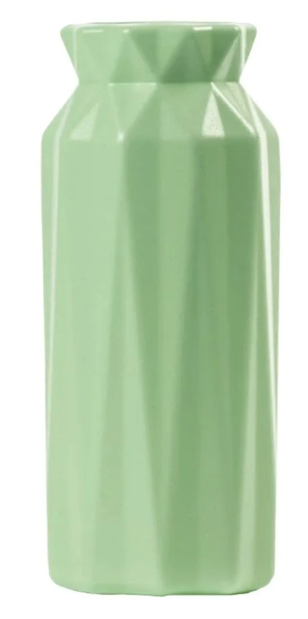Vaso Glam Verde Menta - Jardim de Sonhos