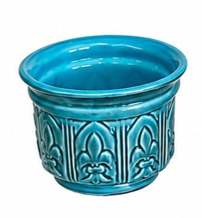 Vaso Cachepot Ceramica Detalhado Tiffany - Jardim de Sonhos