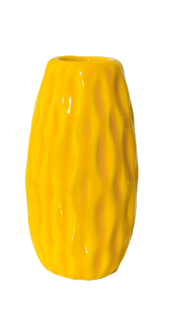 Vaso Ceramica Amarelo Pp - Jardim de Sonhos
