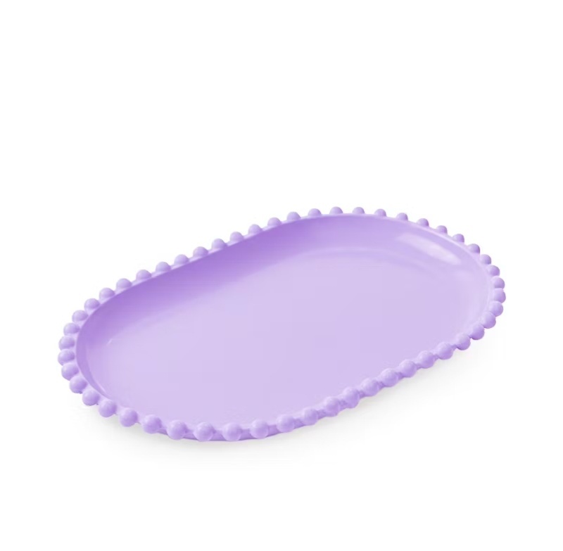 Bandeja Borda Bolinha Lilas - Jardim de Sonhos