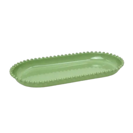Bandeja Borda Bolinha Verde Menta - Jardim de Sonhos