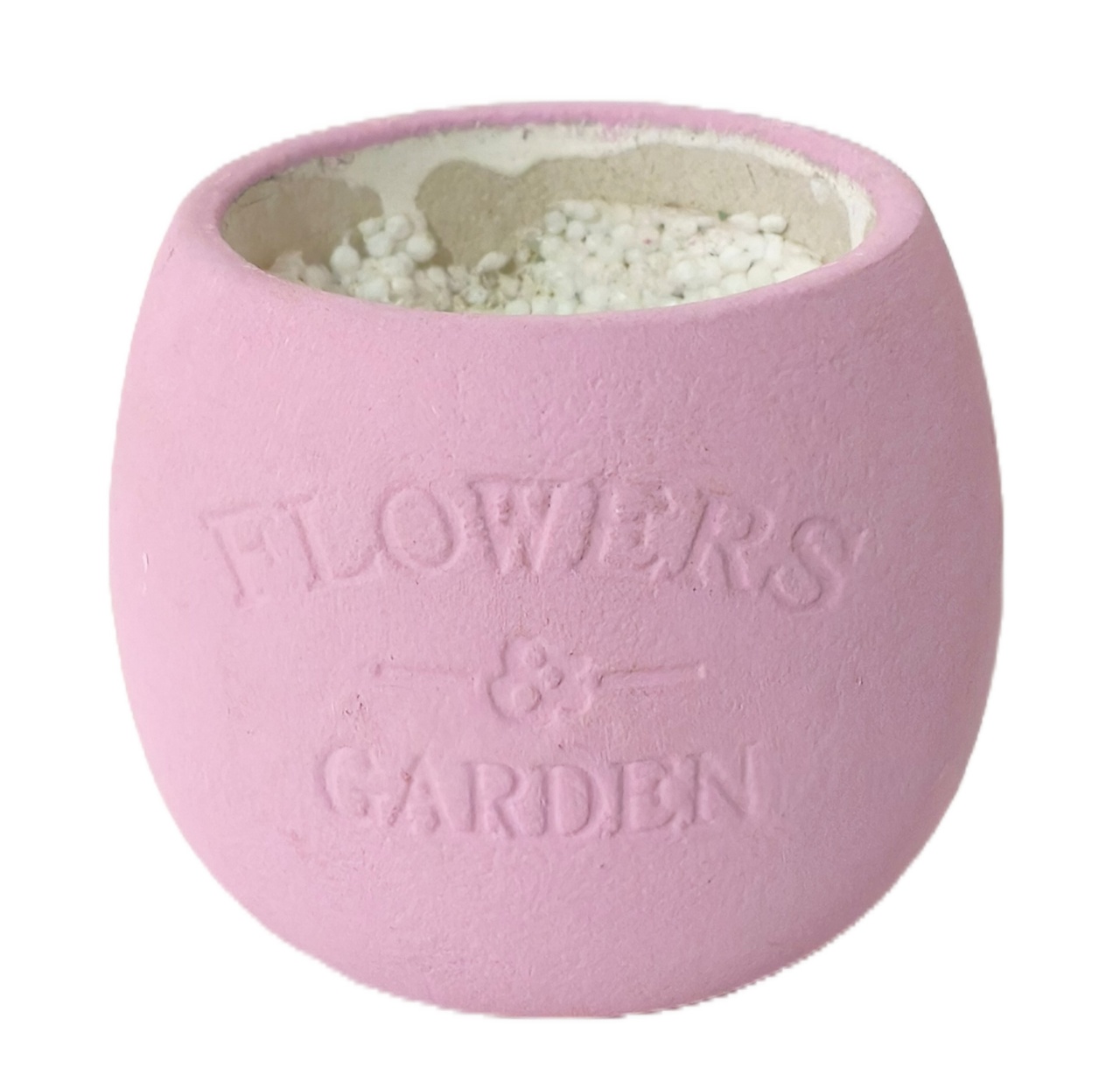Cachepot Ceramica Flowers Rosa Claro Fosco - Jardim de Sonhos