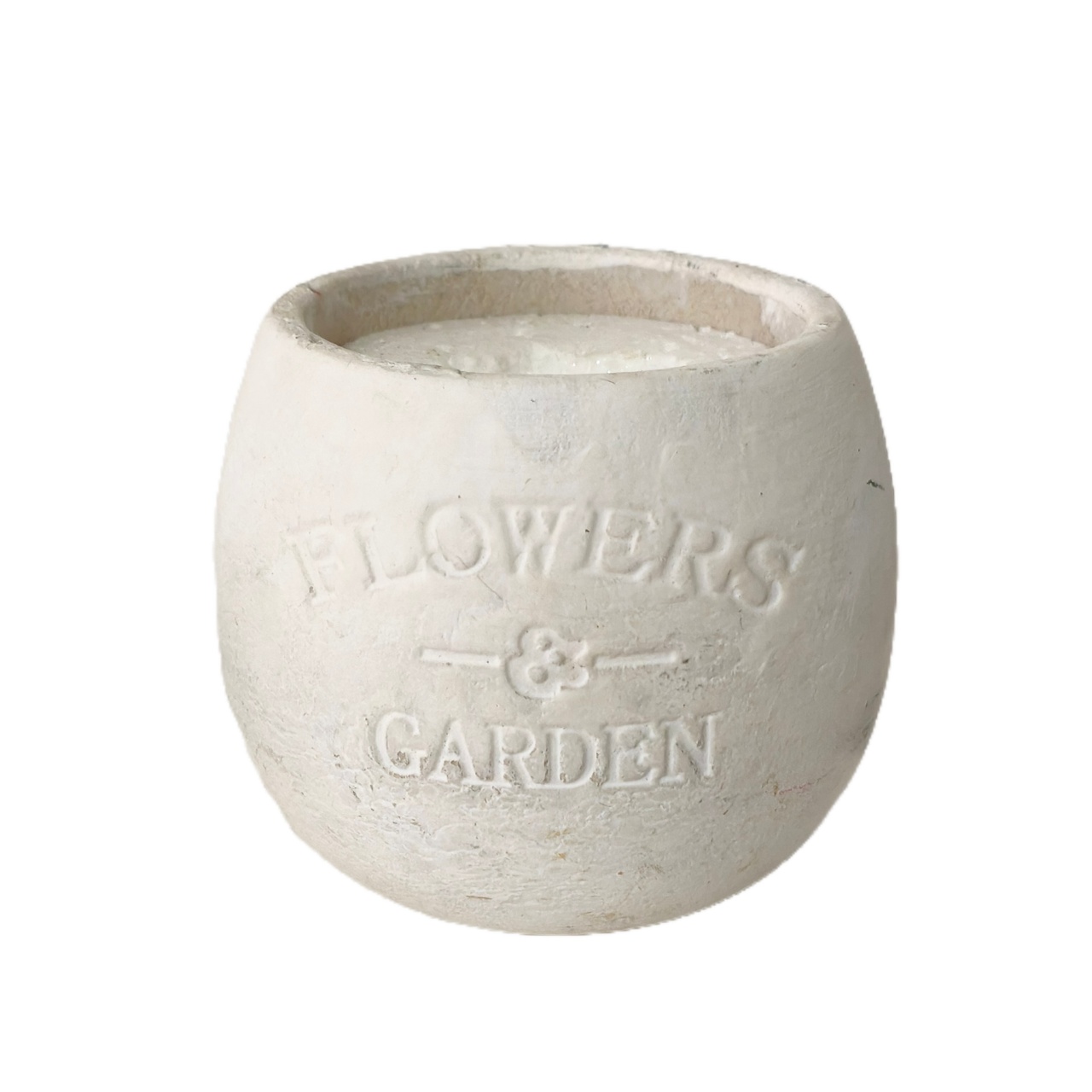 Cachepot Ceramica Flowers Branco - Jardim de Sonhos