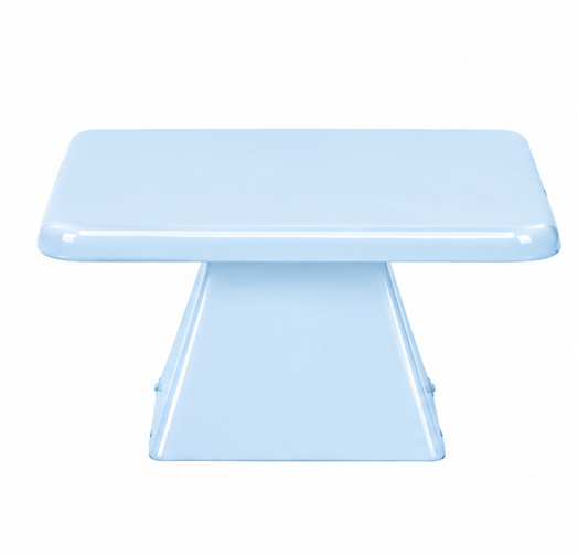 Bandeja Plastica Baixa Pé Quadrado Azul Claro - Jardim de Sonhos