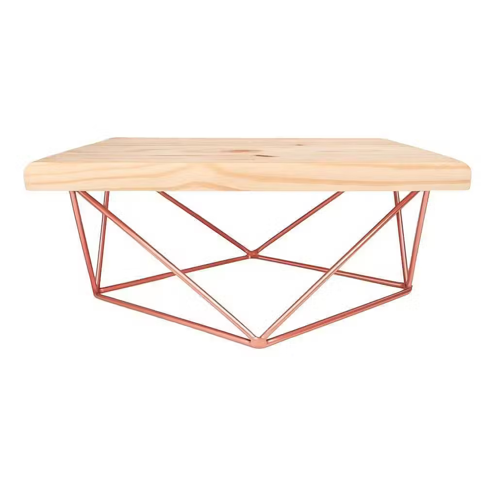 Bandeja Ferro Tampo Pinus Rose Gold - Jardim de Sonhos