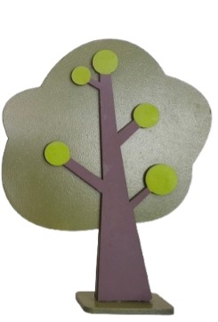 Árvore Mdf Verde Escuro Ondulada - Jardim de Sonhos