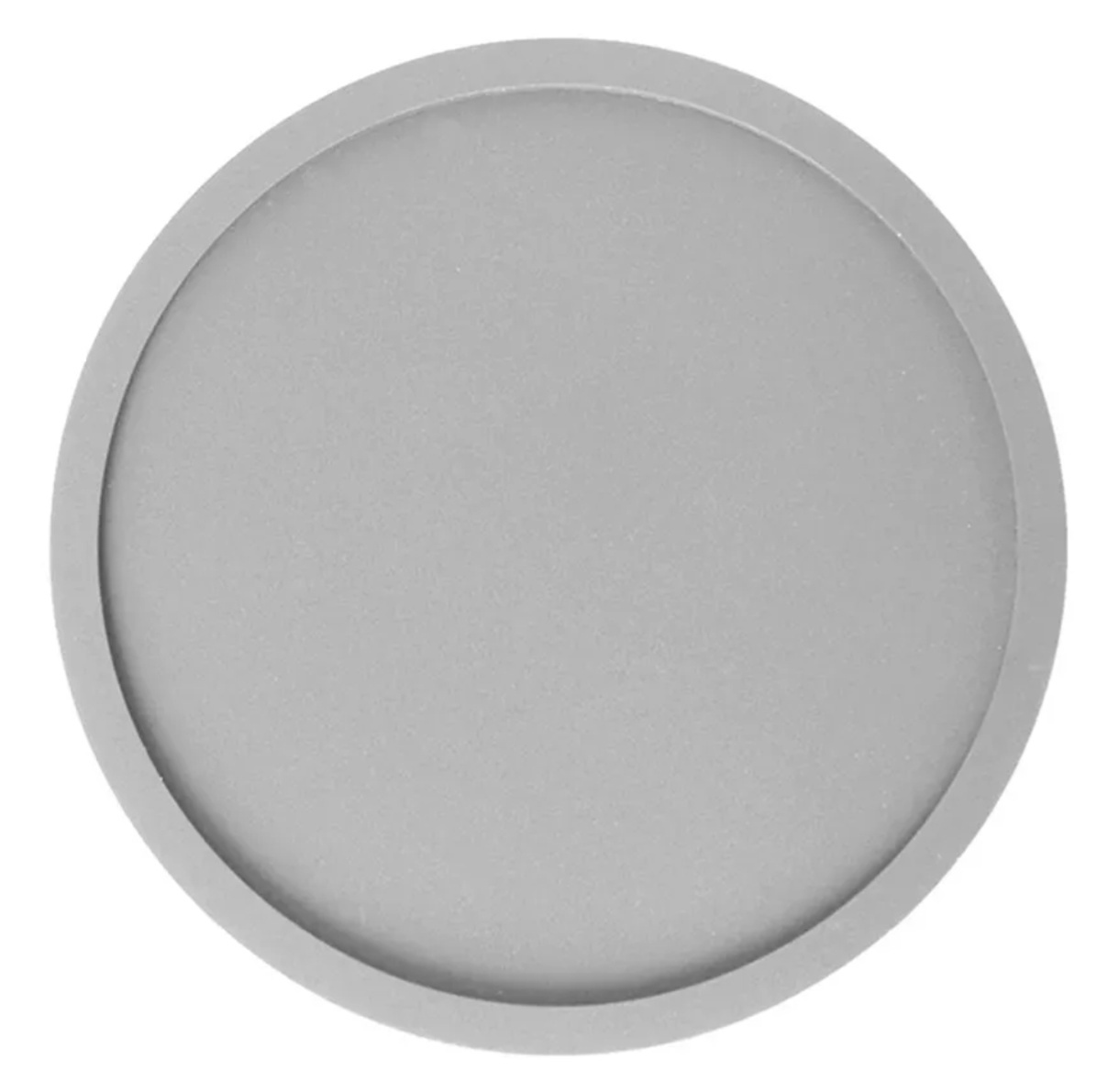Bandeja Redonda Com Borda Mdf Cinza - Jardim de Sonhos