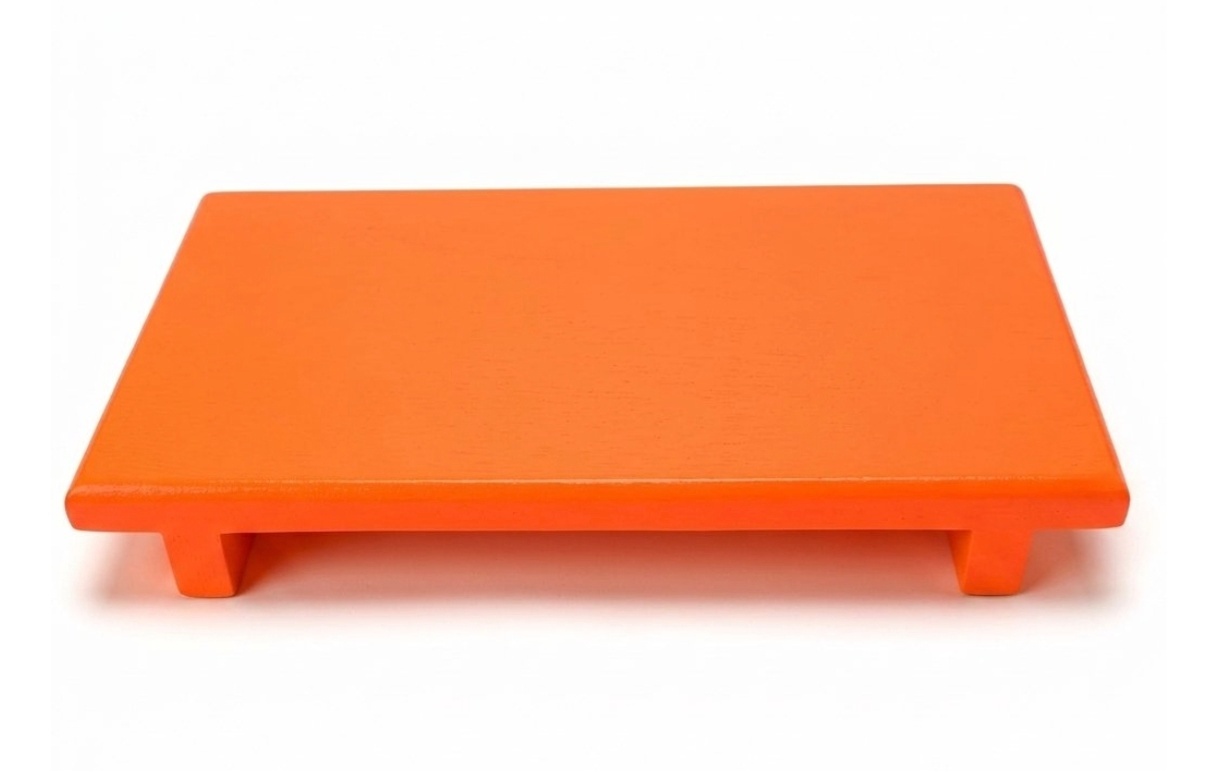 Bandeja Laqueada Ret. Laranja Neon Mdf P - Jardim de Sonhos