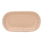 Bandeja Ceramica Oval Borda Trabalhada Pessego - imagem 2