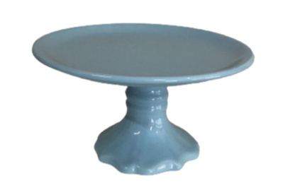 Boleira Ceramica Azul Claro Gg - Jardim de Sonhos