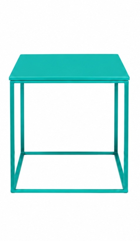 Bandeja Metal Quadrada Ferro Verde Agua - Jardim de Sonhos