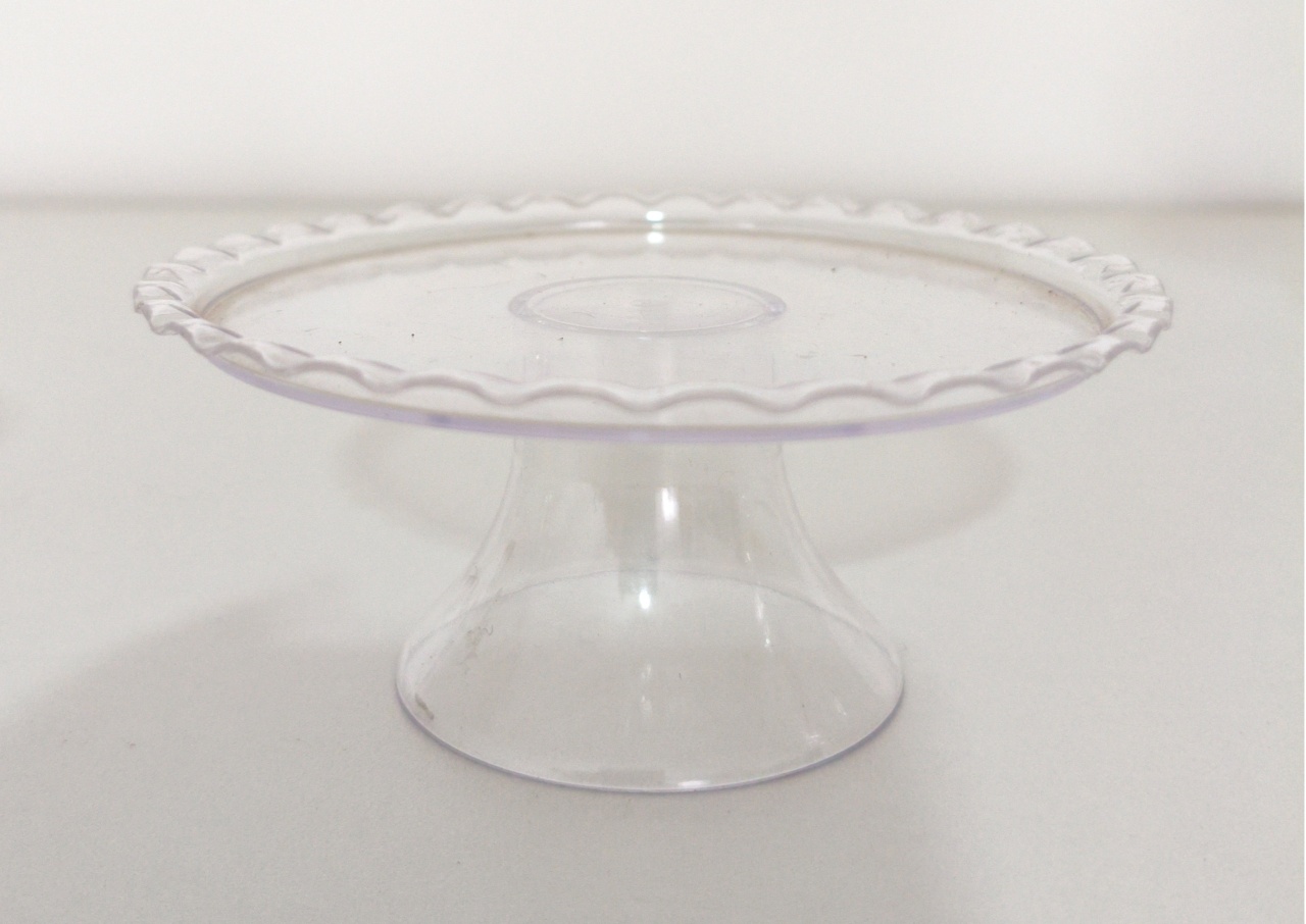 Mini Boleira Plastica Babado Acrílica - Jardim de Sonhos
