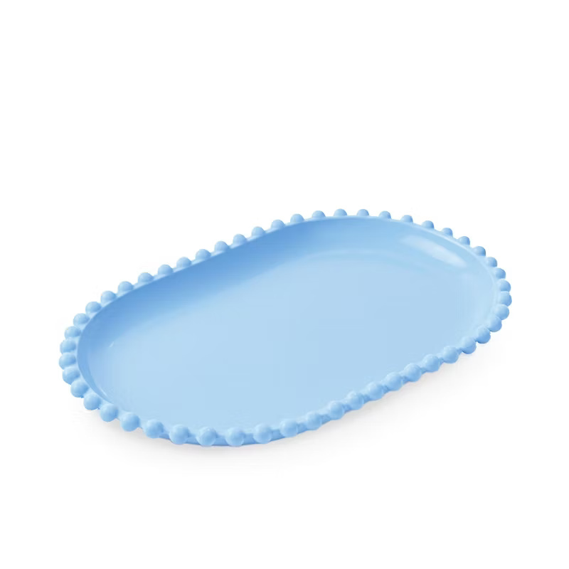 Bandeja Borda Bolinha Azul Claro - Jardim de Sonhos