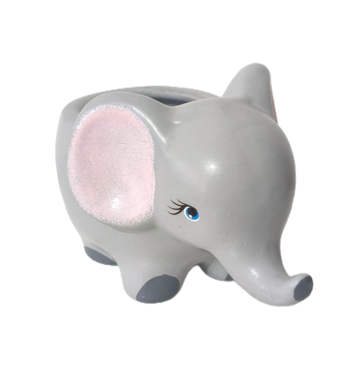 Vaso Cachepot Cerâmica Elefante - Jardim de Sonhos