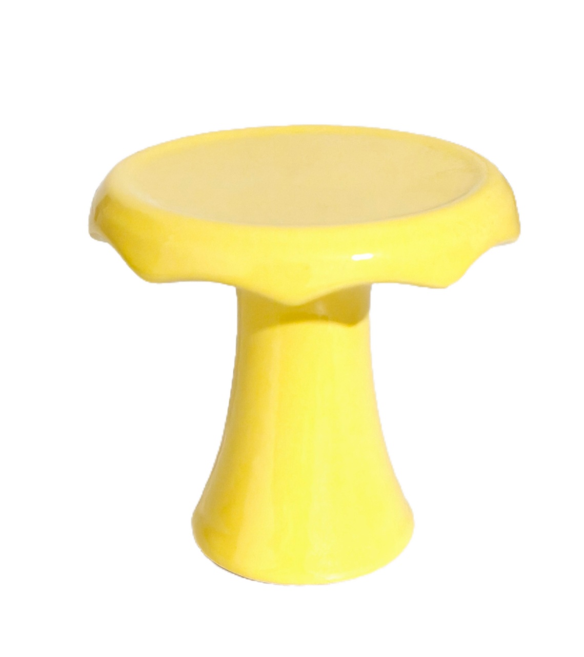 Mini Boleira Cupcake Cerâmica Amarelo Candy - Jardim de Sonhos