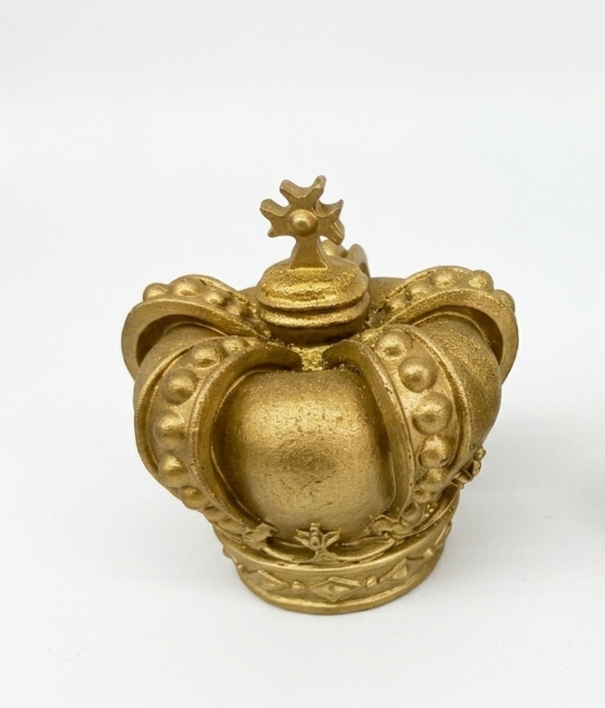 Coroa Ceramica Dourada Rei - Jardim de Sonhos