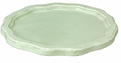 Bandeja Oval Ondulada Verde Menta Mdf - Jardim de Sonhos