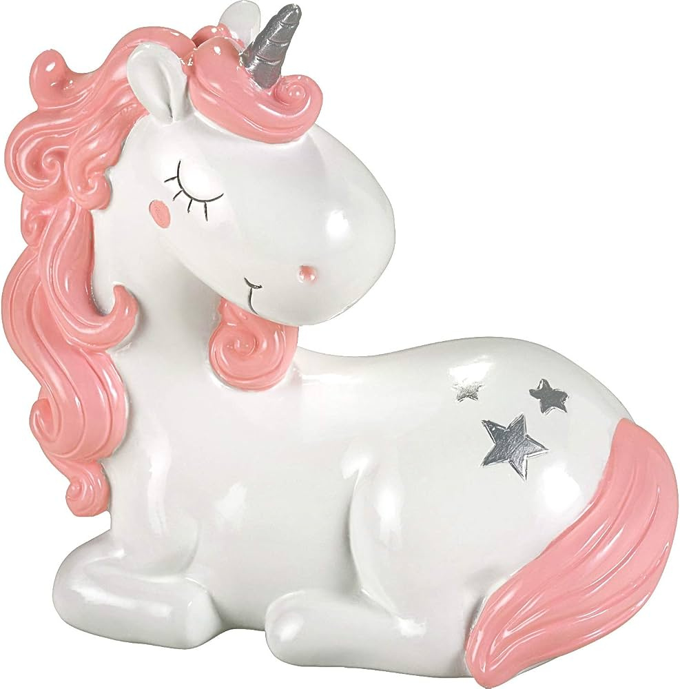 Unicornio Sentado Ceramica - Jardim de Sonhos