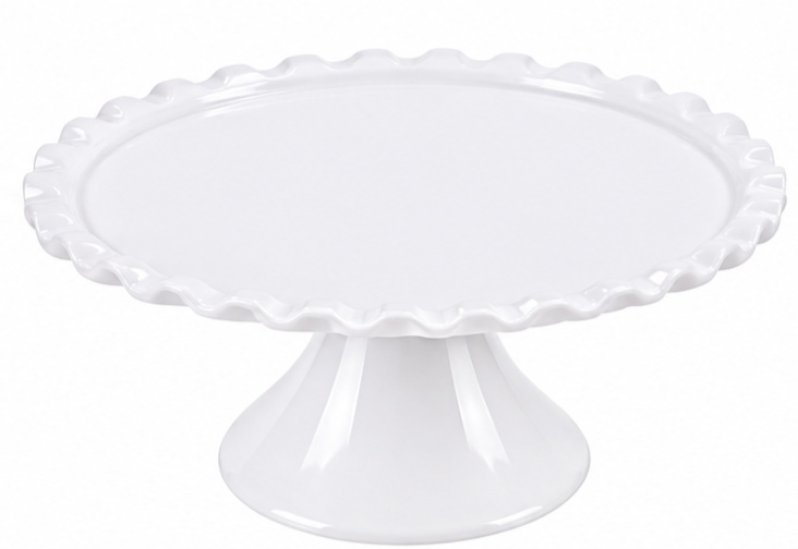 Mini Boleira Plastica Babado Branca - Jardim de Sonhos