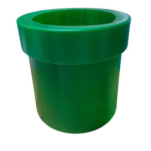 Vaso Plástico Cano Mario Bros Verde Escuro - Jardim de Sonhos