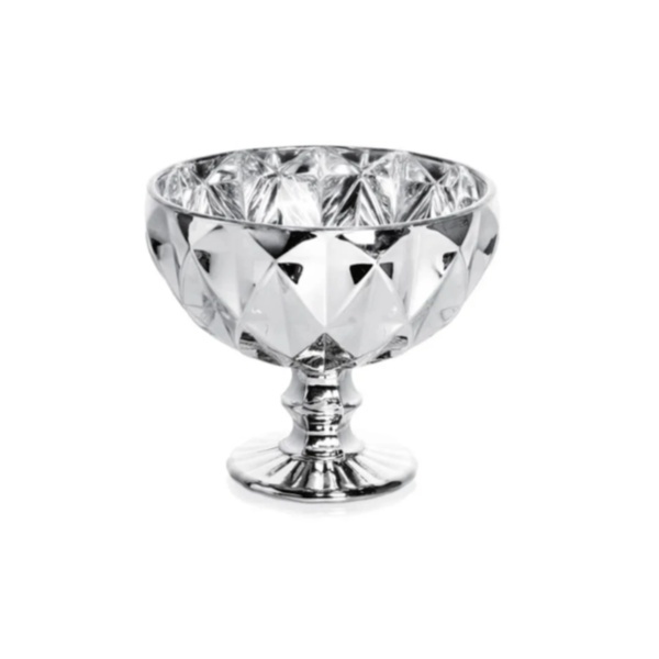 Taça Ceramica Sextavada Prata - Jardim de Sonhos