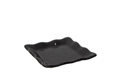 Mini Bandeja Quadrada Babado Preta - Jardim de Sonhos