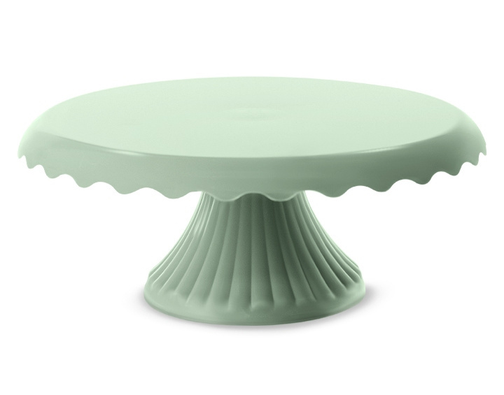 Boleira Plastica Babado Verde Eucalipto - Jardim de Sonhos