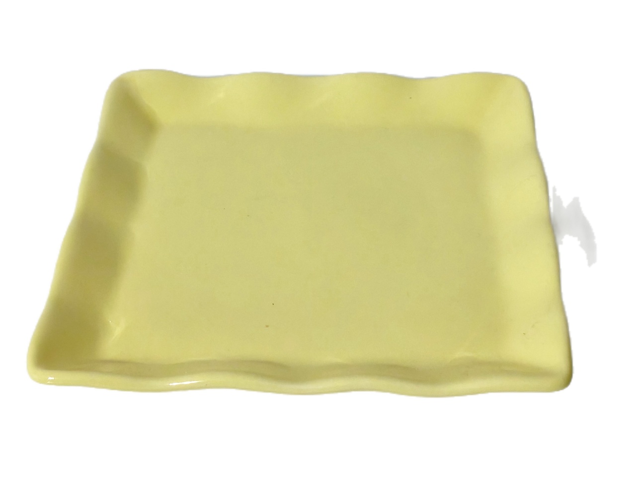 Bandeja Quadrada Borda Babado Amarelo Candy - Jardim de Sonhos