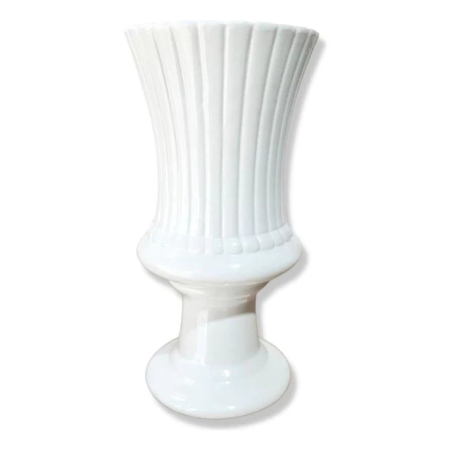 Vaso Tulipa Rosa Branco - Jardim de Sonhos