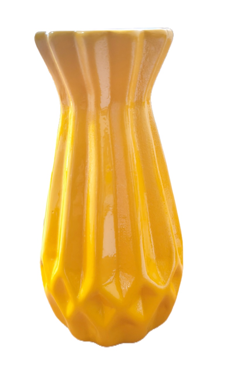 Vaso Geometrico Elegance Amarelo G - Jardim de Sonhos
