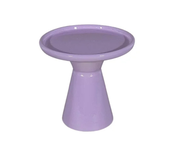 Bandeja Cone Ceramica Alta Lilas - Jardim de Sonhos