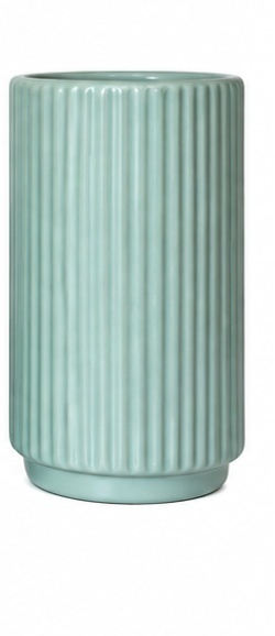 Vaso Cerâmica Riscado Cinza - Jardim de Sonhos