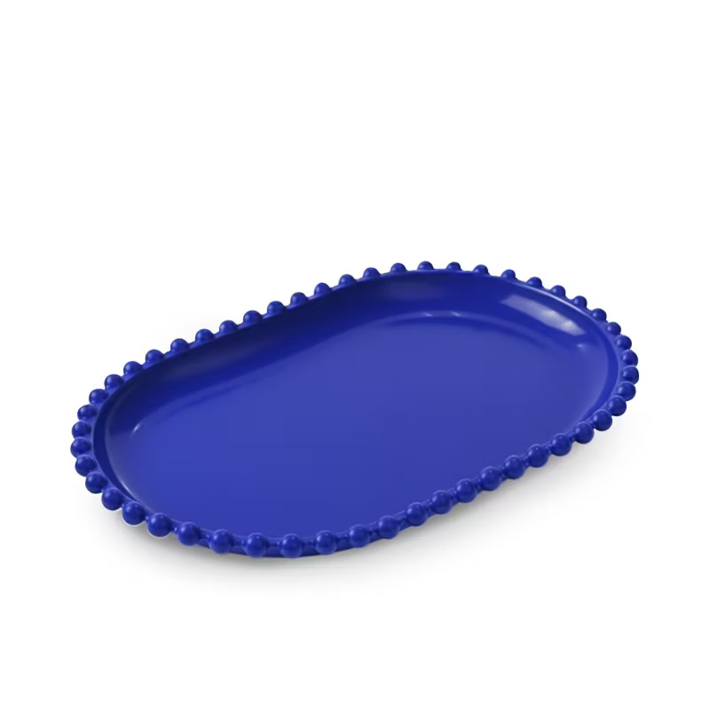 Bandeja Borda Bolinha Azul Escuro - Jardim de Sonhos