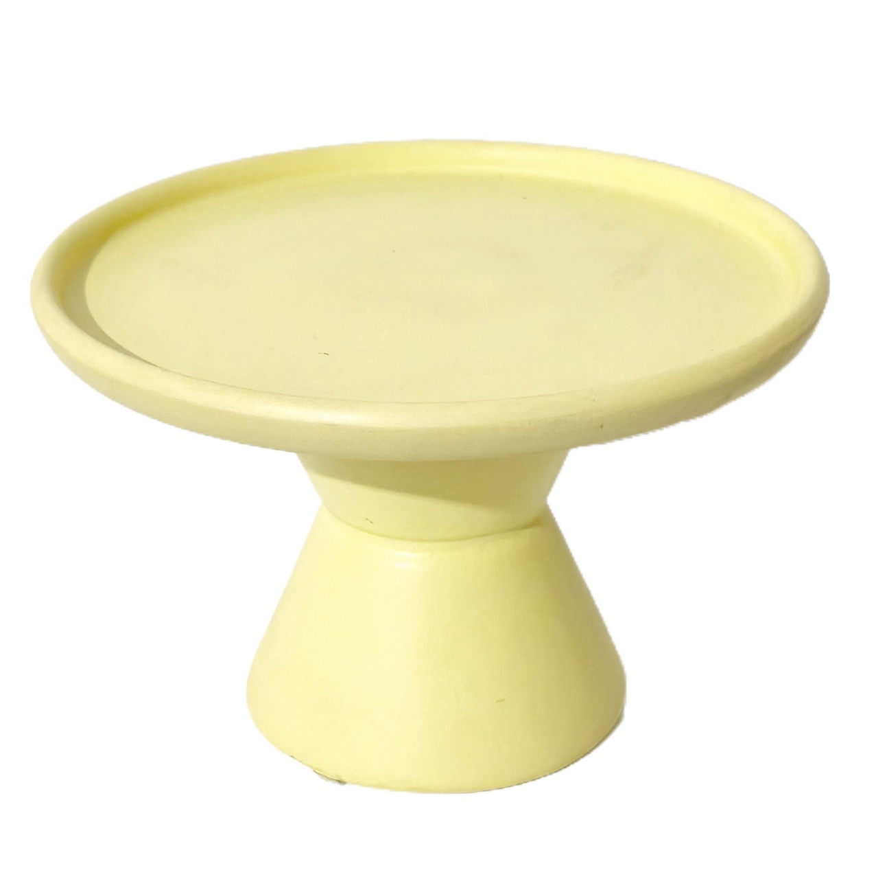 Bandeja Cone Ceramica Fosca Amarelo Candy - Jardim de Sonhos