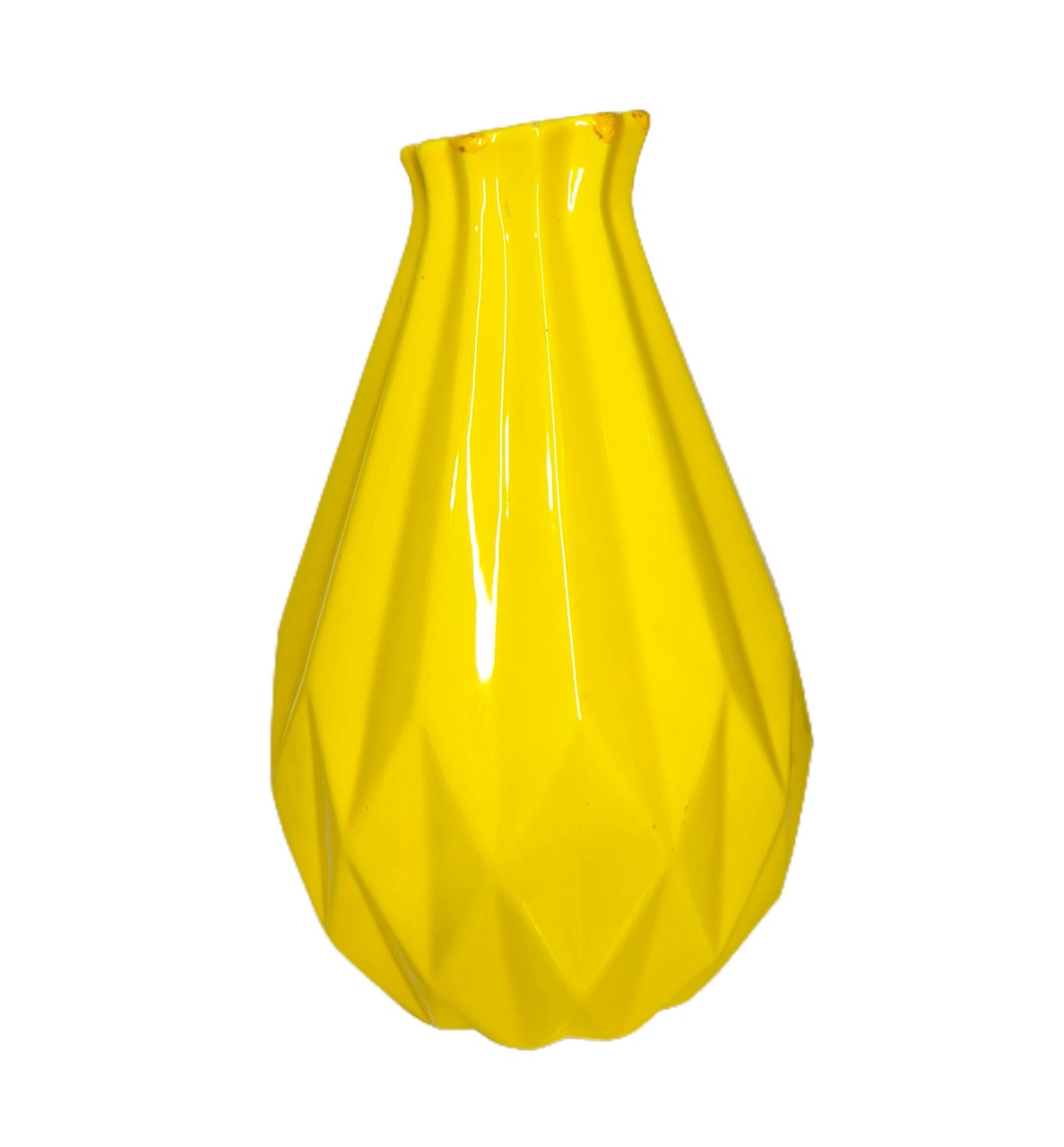 Vaso Geometrico Amarelo Gg - Jardim de Sonhos