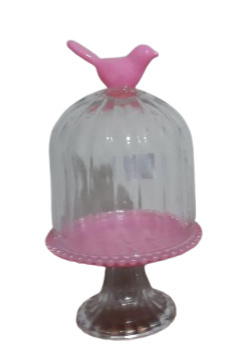 Cúpula de Vidro Rosa Clara - Jardim de Sonhos