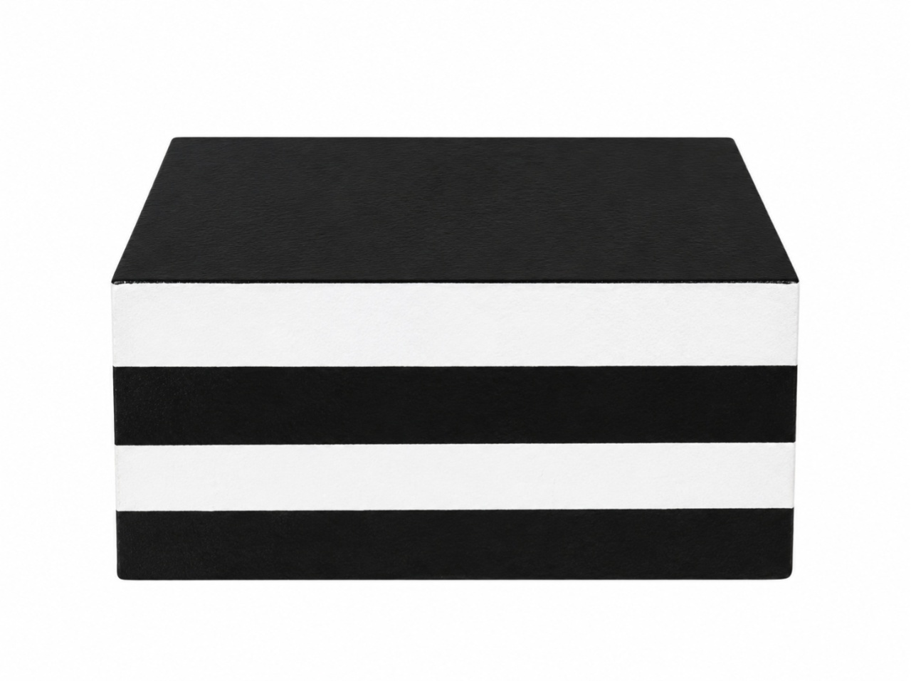 Caixote de Altura Mdf Listrado Preto E Branco - Jardim de Sonhos