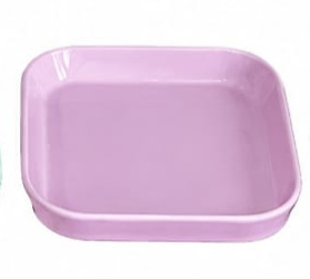Bandeja Quadrada Acrilica Lilas - Jardim de Sonhos