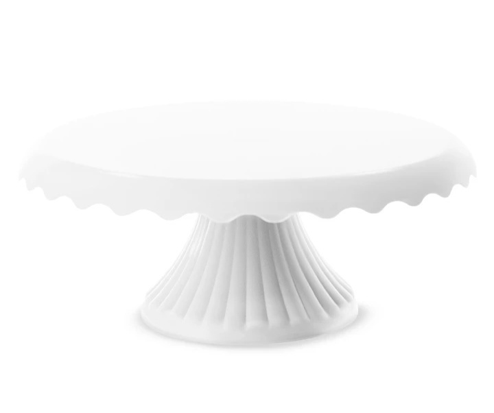 Boleira Plastica Babado Branca - Jardim de Sonhos
