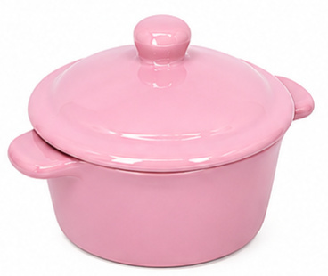 Panela Ceramica Rosa Claro - Jardim de Sonhos