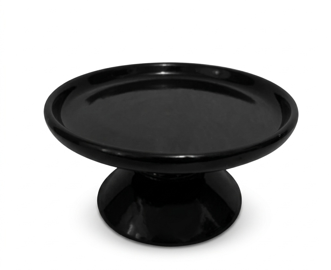 Bandeja Cerâmica Preta - Jardim de Sonhos