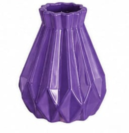 Vaso Elegance Ceramica Roxo - Jardim de Sonhos