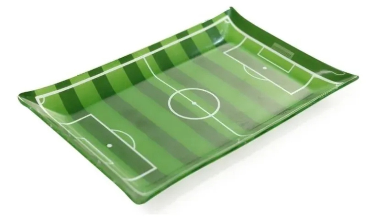 Bandeja Vidro Futebol - Jardim de Sonhos