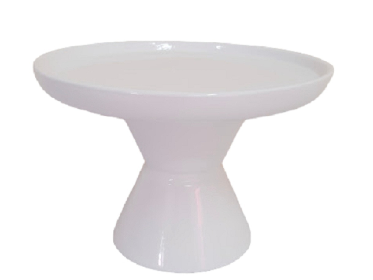 Bandeja Cone Ceramica Branca - Jardim de Sonhos