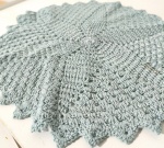 Tapete de Crochê de Mesa Azul - imagem 2
