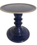 Boleira Alta Plastica Azul Escuro G Borda Dourada - imagem 2