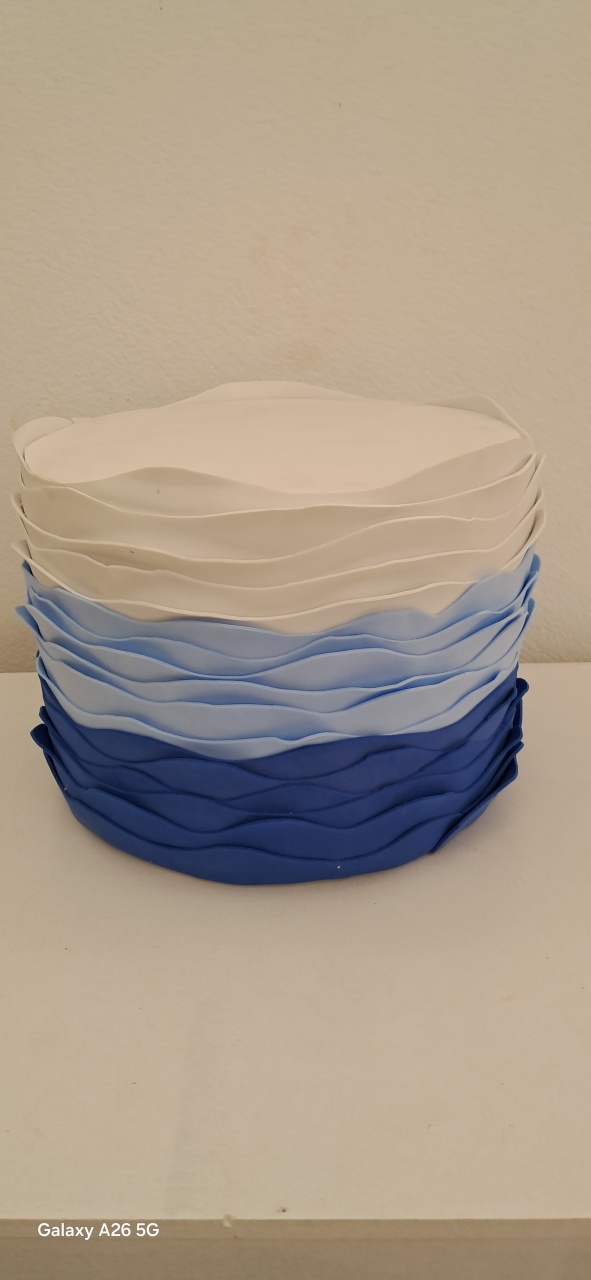 Bolo Falso Azul - Mavie Decorações