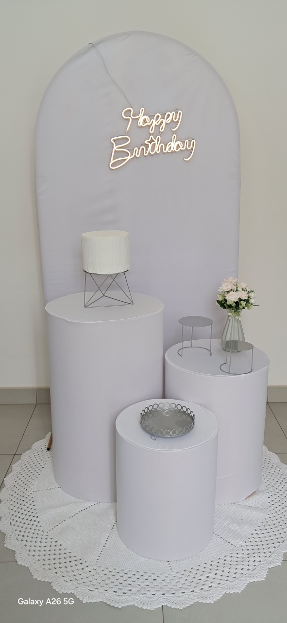 Kit Branco E Prata - Mavie Decorações